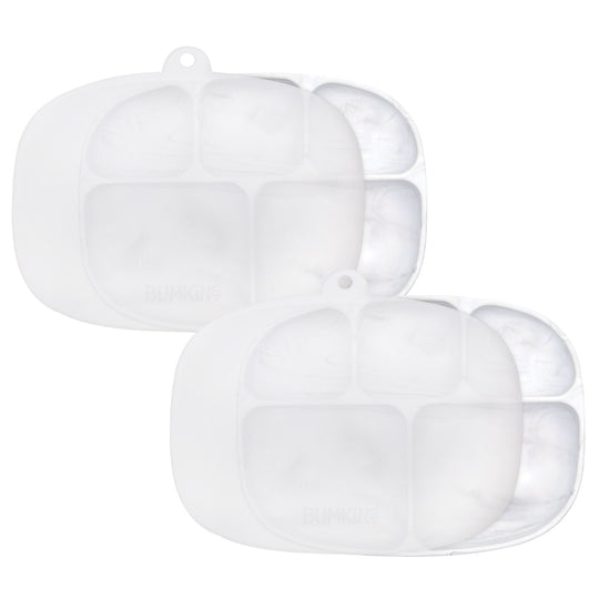 Grip Dish w/ Lid 2 Pack (5 Section): Marble banner