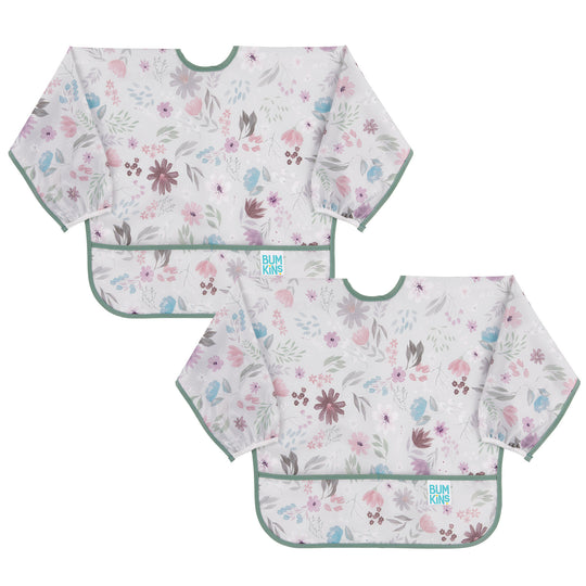 Sleeved Bib 2 Pack: Floral banner